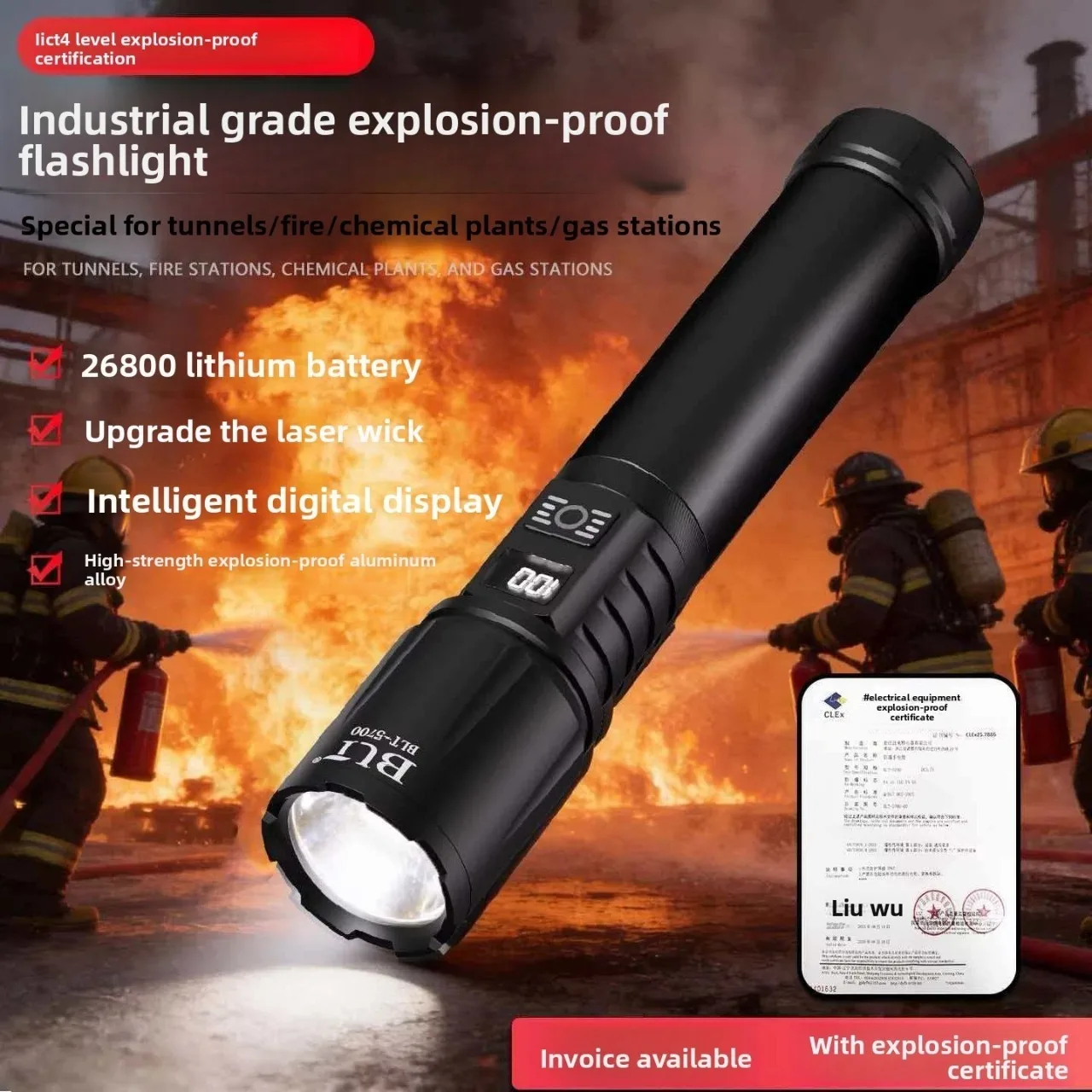 

High Strong Power Led Flashlights 2000LM Tactical Torch with Display Light USB Charging Camping Fishing Emergency Zoom Lantern