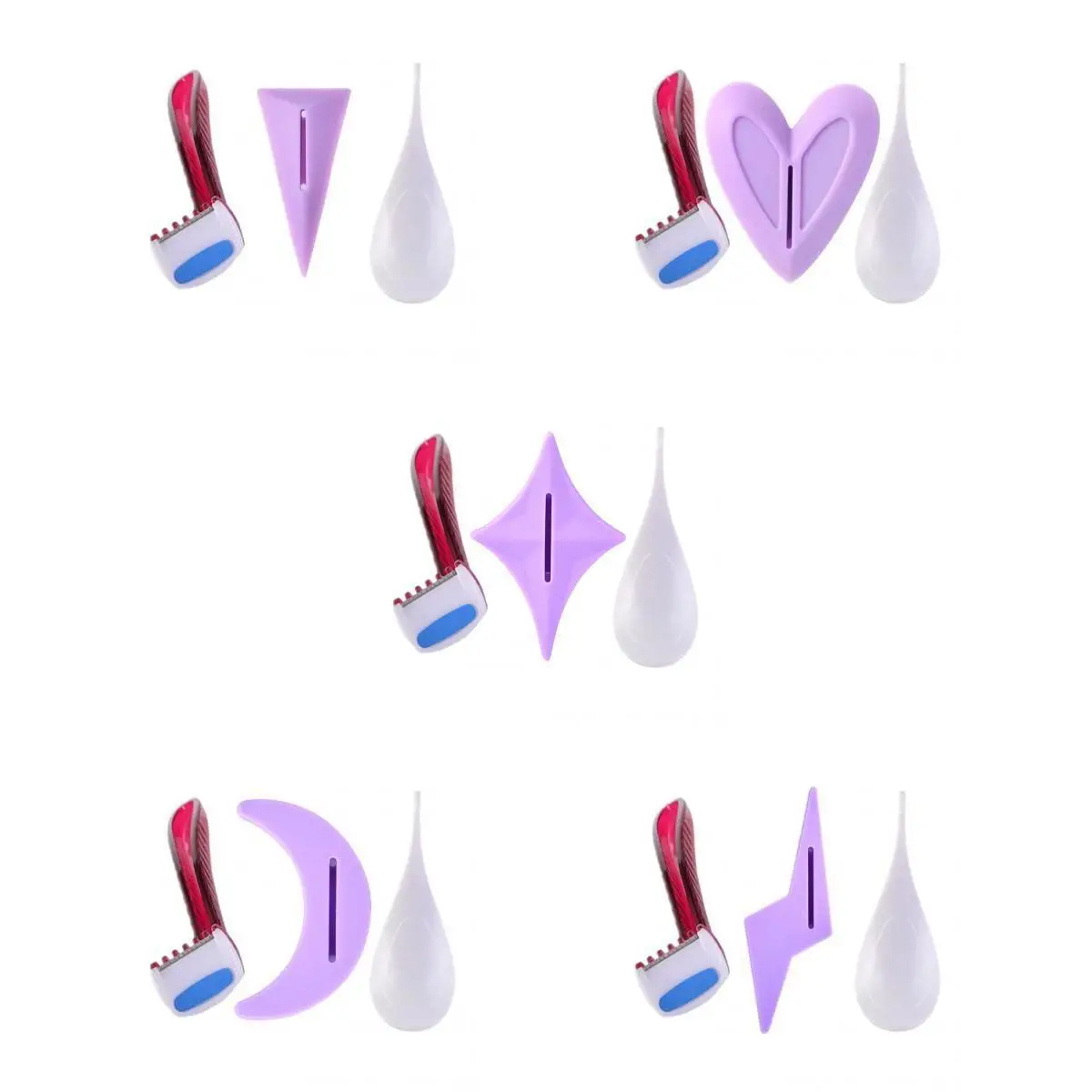 

5Pcs Portable Bikini Shaver Privates Shaving Stencil And Skin Women