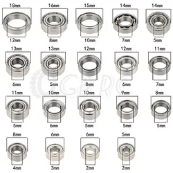 4 teile/los RC Auto Chrom Stahl abgedichtet Lager Kit 5x2x2,5 6x3x2 10x5x4 10x6x3 11x5x4 12x6x4 13x5x4 14x5x5 15x10x4 16x8x5 18x12x4mm