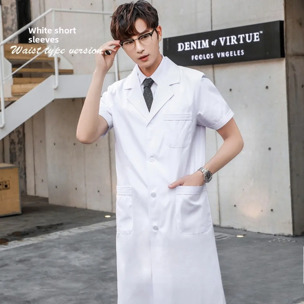 

Short Sleeve Lab Coat - Medical & Dental Clinical Jacket, Student Nurse Uniform, Practical Science Lab Coat for Men & Women