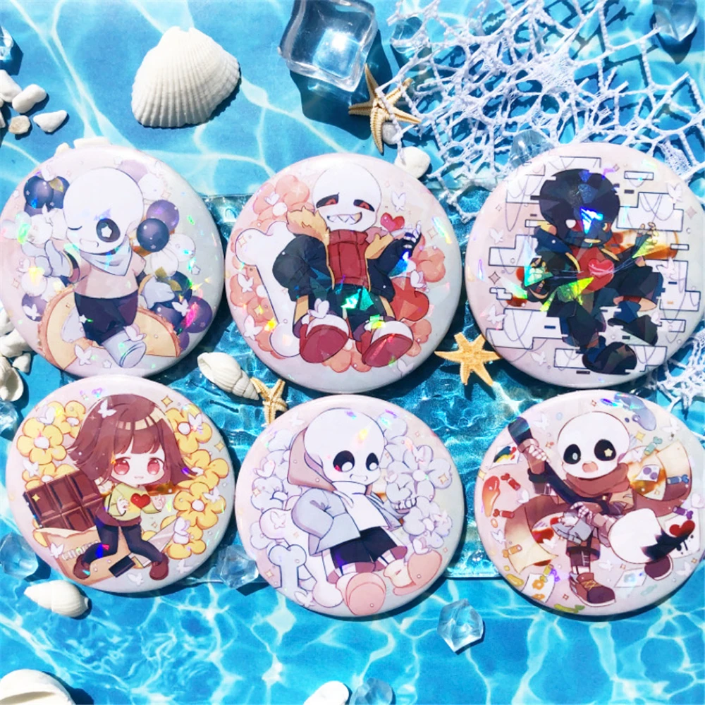 Anime UNDERTALE Sans Frisk Asriel Dreemurr Toriel Papyrus Cosplay Costume Accessories Brooch Pin Badge Backpack Pendant