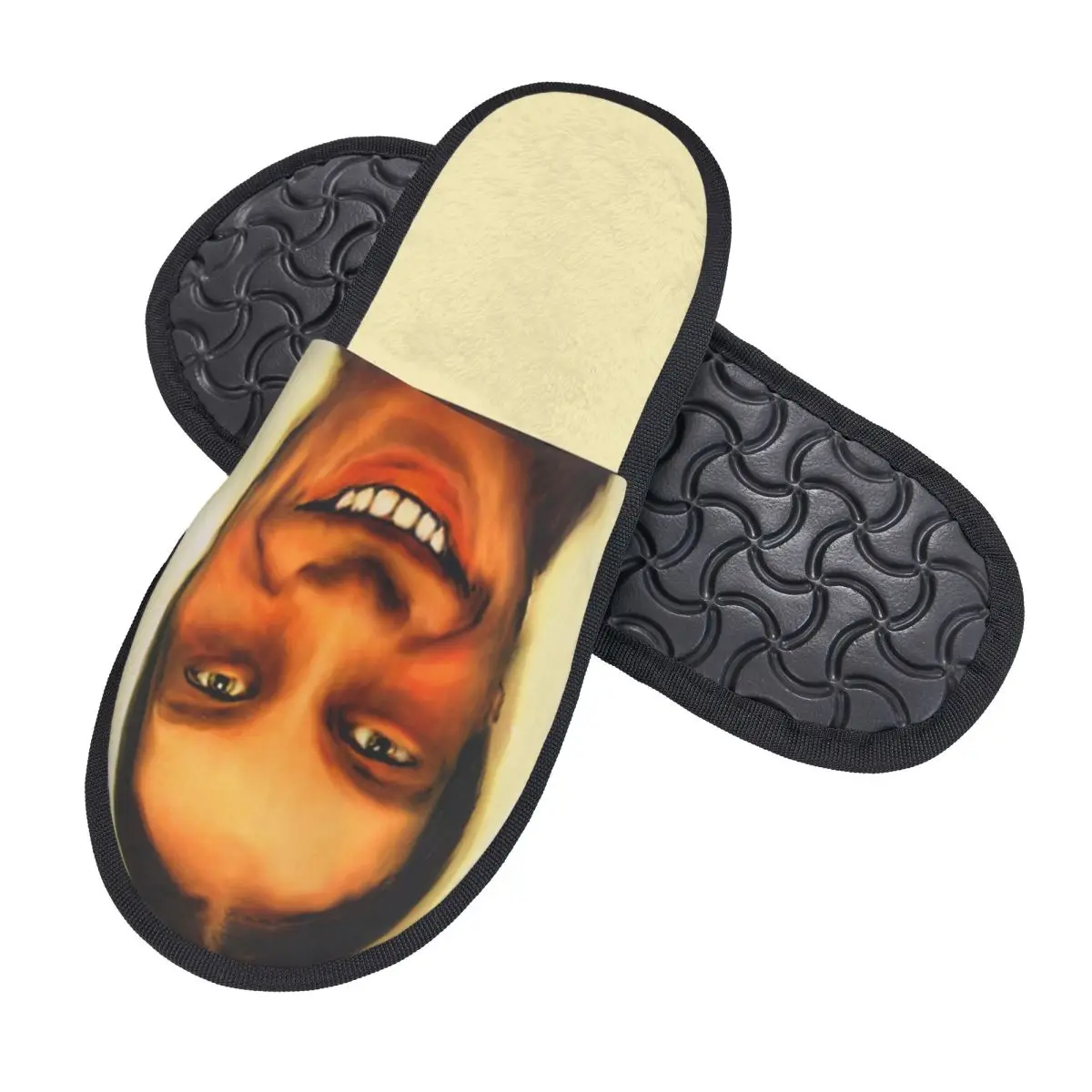 Custom Aphex Twin House Slippers Women Comfy Memory Foam Slip On Hotel Slipper Shoes