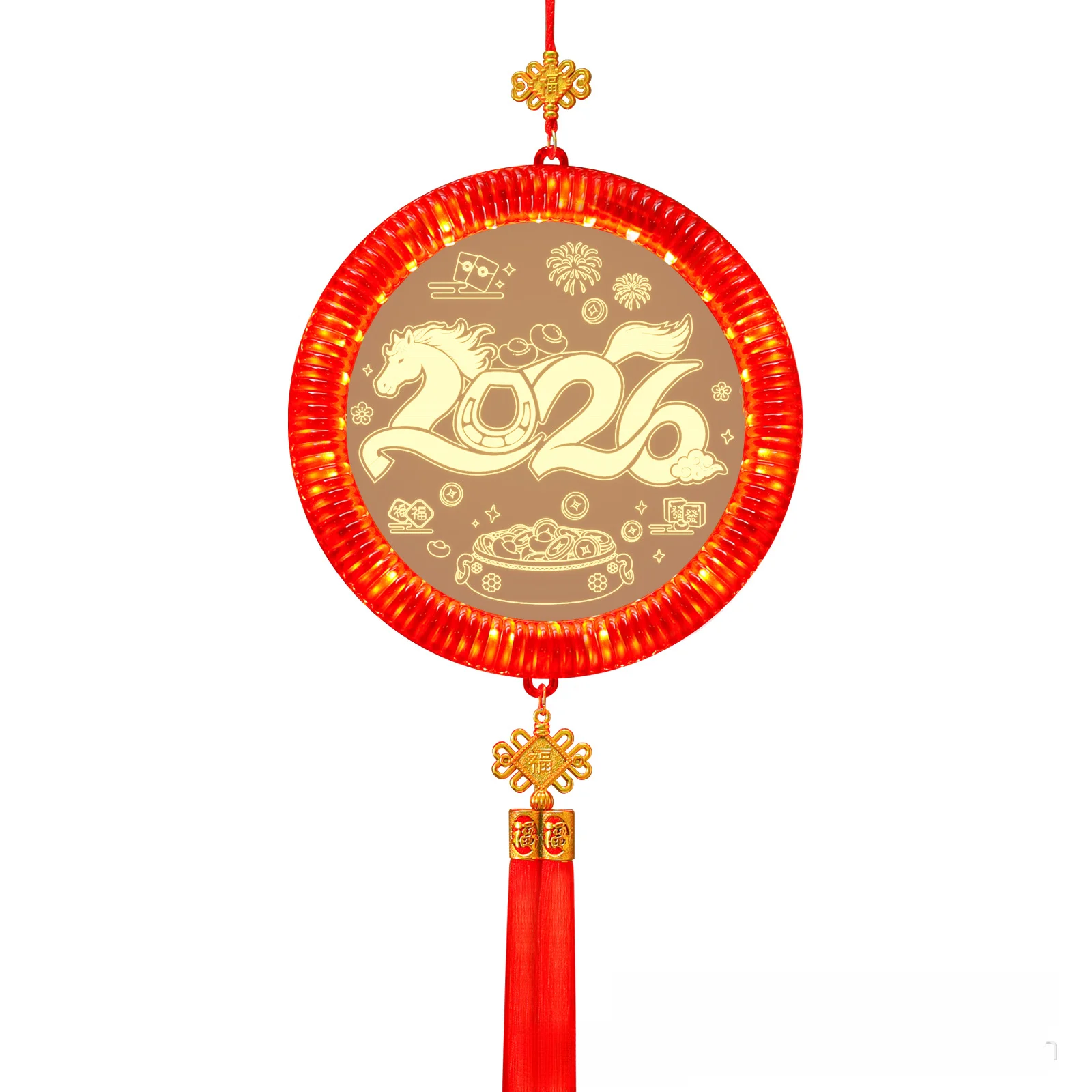 Rechargeable LED Lantern with Remote Control and Running Horse Pattern Offering Adjustable Timer for Festive Hanging Decoration
