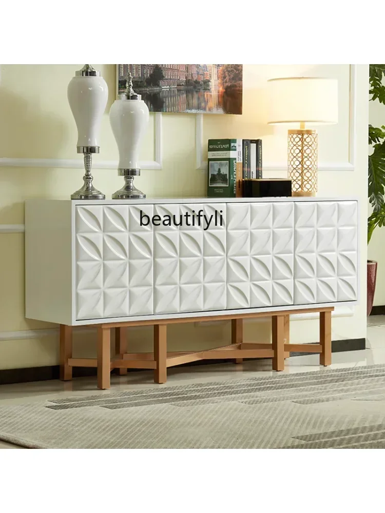 Light Luxury Entrance  Post-Modern Simple Paint Sideboard Cabinet Nordic  Decorative Locker furniture