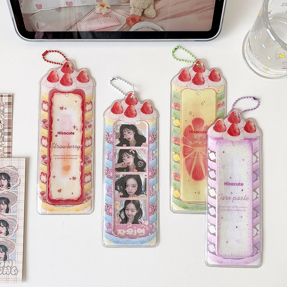 Multicolors Jelly Photo Booth Frames Cute Strawberry Photo Booth Card Holder For 2x6 Inch Photo Strips 2 x 6 Bookmark Album