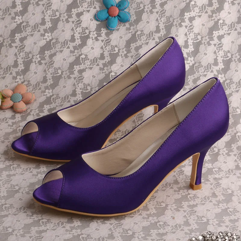 Venus lure Customized 23 Colors Ivory White Stiletto Heels Peep Toe Women Bridal Shoes Size 9