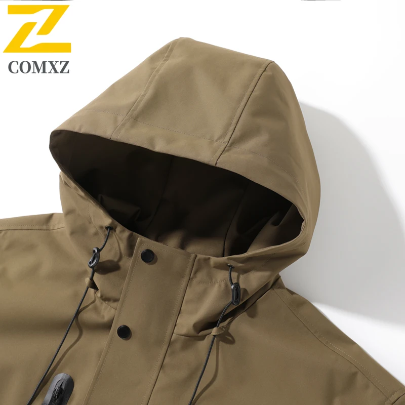 2025 Men's Windproof Jacket Autumn Retro Single Layer Thin Waterproof Work Jackets Camping Fishing Windbreakers chaquetas hombre