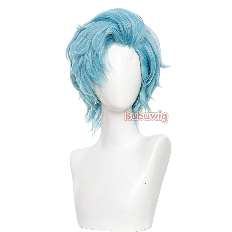 Bubuwig Synthetic Hair Hoshino Akuamarin Cosplay Wigs Oshi No Ko Season 2 Touki Stage 35cm Short Light Blue Wig Heat Resistant