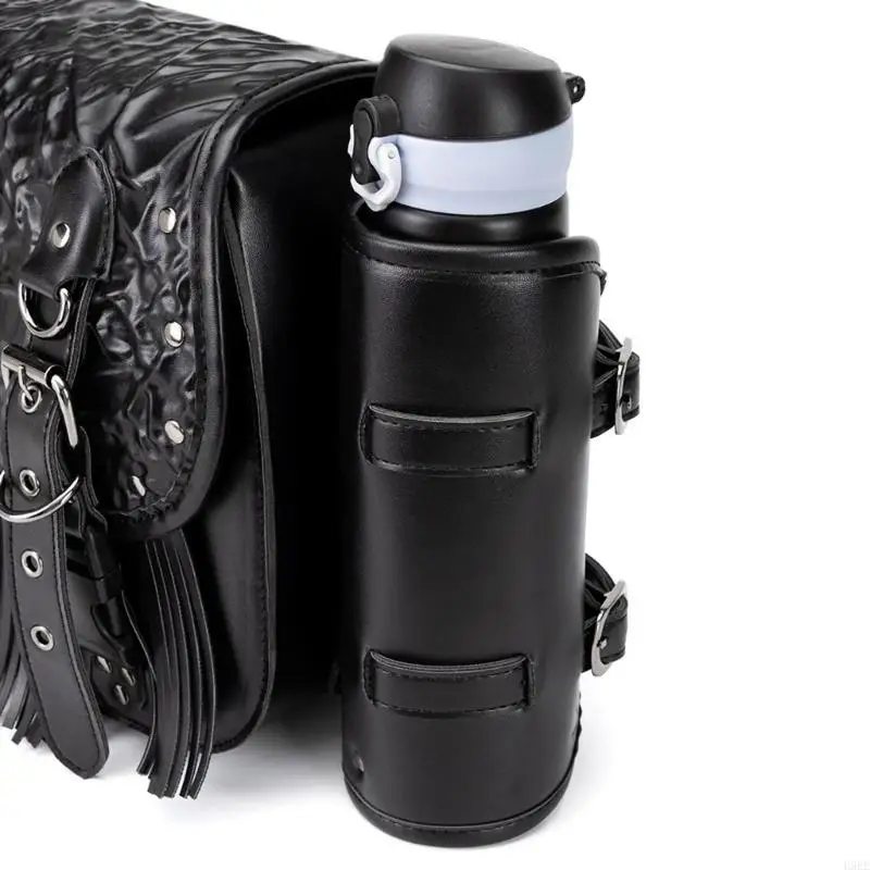 دراجة نارية PU الجلود حقيبة الجانب الأداة الذيل الأداة حقيبة السرج مقاوم للماء H9EE