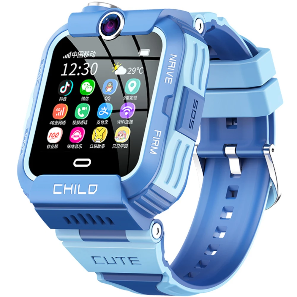 OEM ODM Customized Dual Camera SOS GPS Positioning Kids Smartwatch Sim Card 4G Children Smart Mobile Phone Watch For Boys Girls