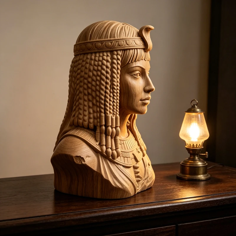 Cleopatra Immortal Queen SculptureMysterious Beauty Statue,Elegant Home Office Decor,Unique ArtOrnament,Creative Decorative Gift