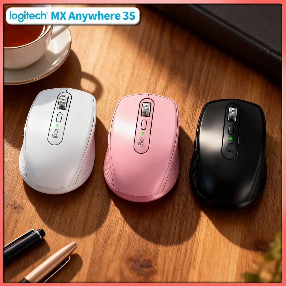 Office MX Anywhere 3S - 8000 DPI, 3-Device Bluetooth, Fast Charge, Perfect for Caf Desk & Daily Routine Work