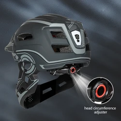 Eastinear Children's Helmet Full Face Detachable Outdoor Sports Roller Skating Skateboard Riding Safety Hat With Tail Light