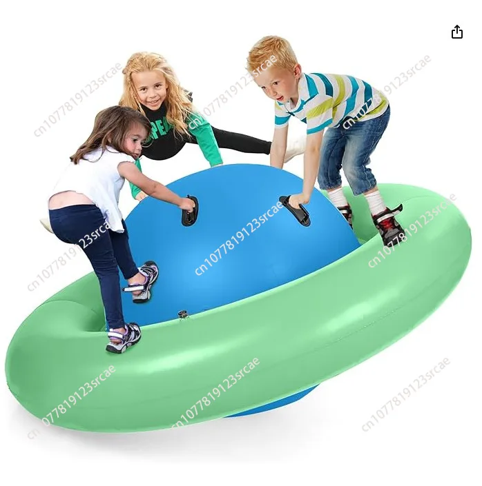 Children's Outdoor Sports  Spinning Ball Dome Rocking Chair PVC Inflatable Swing Ball Trampoline Seesaw