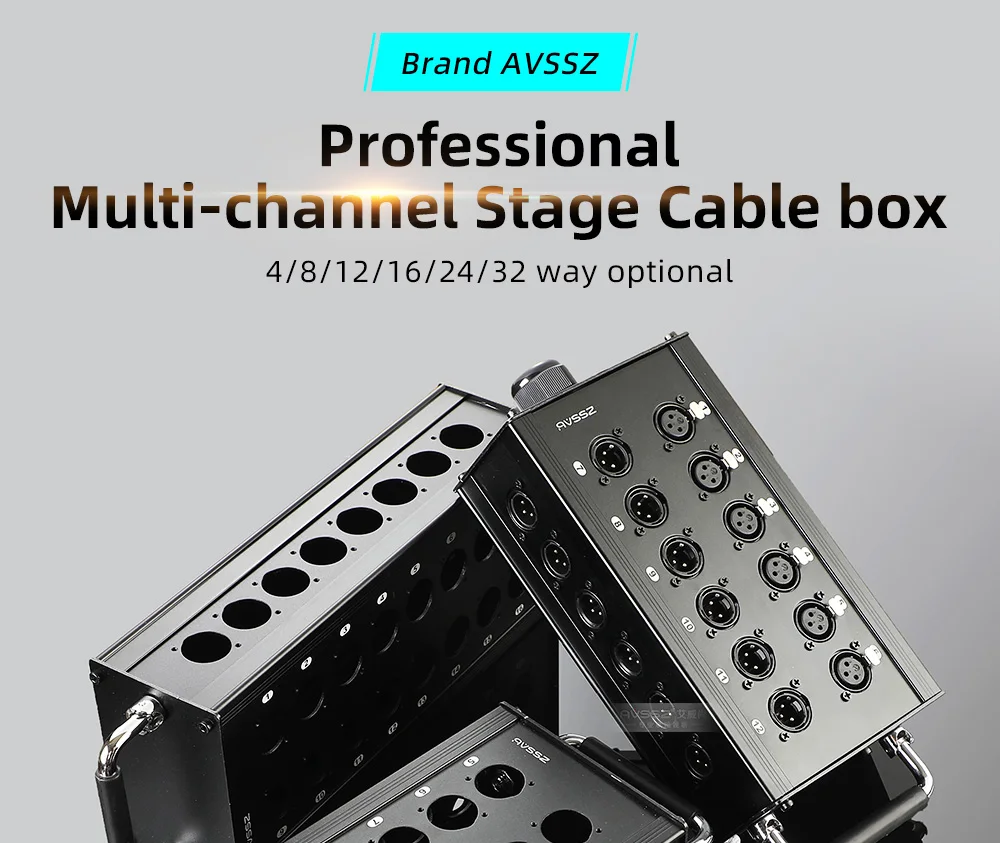 Mehrkanaliges Al-Legierungs-Kabel, Blanko-Kabelbox mit 16/24/32 Kanälen für Bühnen- und mobile Audioanwendungen, XLR-Stecker/Buchse Audiosignalkabel – Detail 2