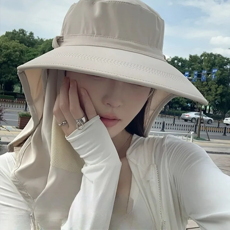 Sunscreen Insect Proof Hat Breathable Neck Protection Integrated Sun Hat for Women Spring Summer Outdoor UV Protection Sun Hat