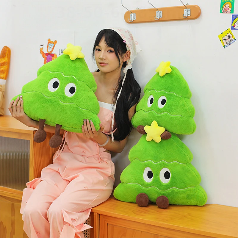 

Kawaii Plush Toy Stuffed Doll for Kids Birthday Xmas Gift Cute Christmas Tree Pillow Decor Dopamine Baby Plushie Cushion Soft