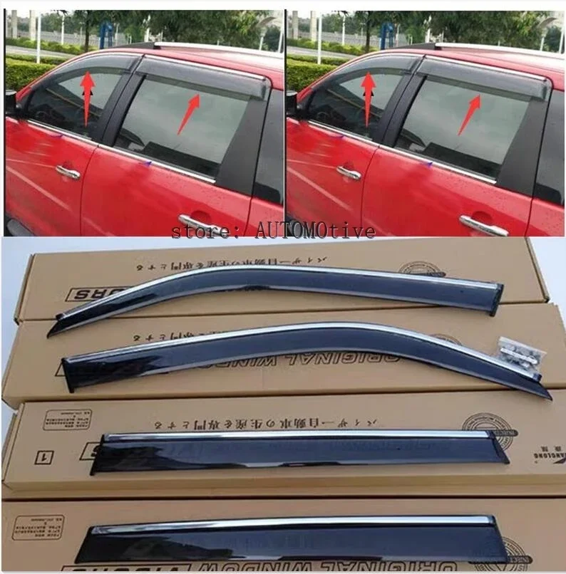 2013 -2019 for For Ford Ecosport  Window Wind Deflector Visor Rain/Sun Guard Vent