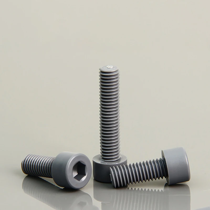 10-50 st Grijs PVC Hexagon Hex Inbusbout M3 M4 M5 M6 M8 M10 Isolatie Plastic Hexagon Inbusbout Schroeven L: 5-60mm