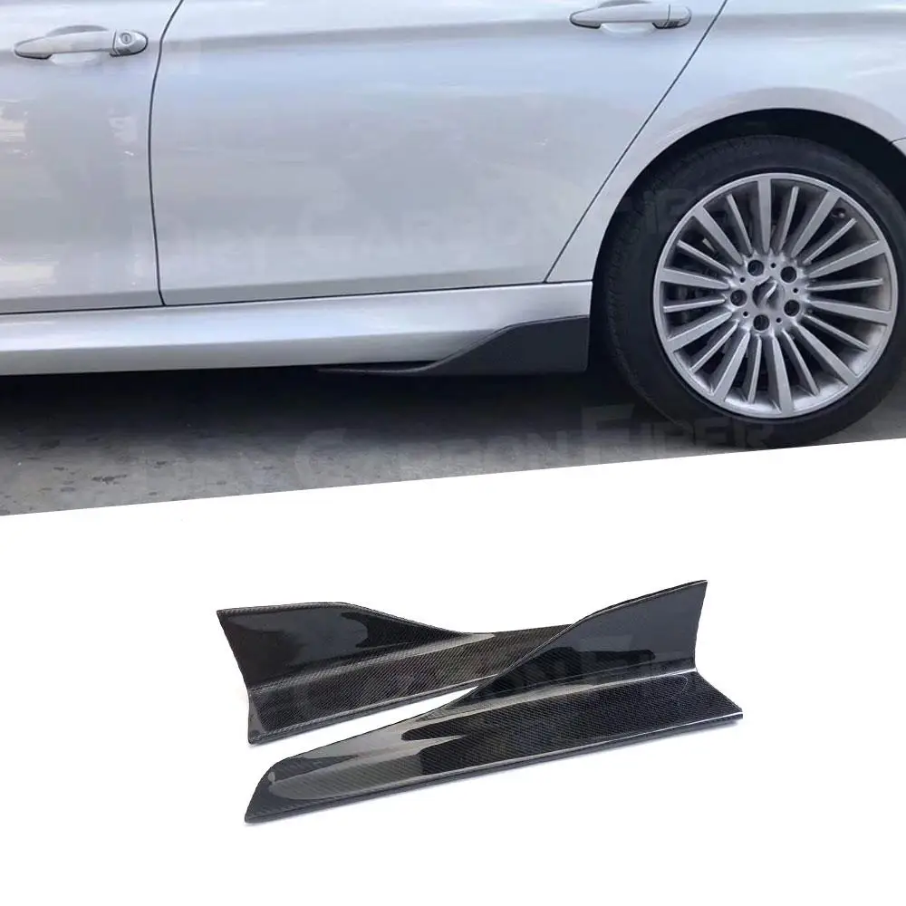 

Carbon Fiber Side Skirts Apron Splitters Flaps Winglets for Benz C Class W205 C180 C200 C300 C63 For AMG Car Style