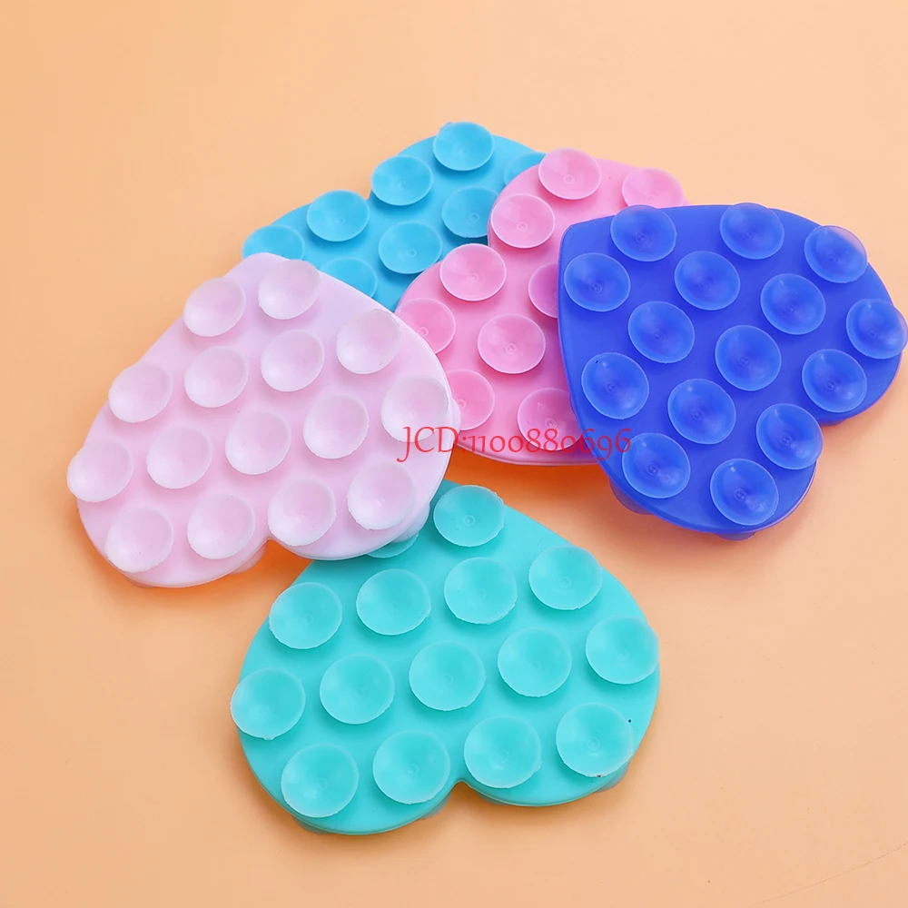 Двусторонний держатель на присоске для телефона в форме сердца, многофункциональная силиконовая присоска, крепление для телефона, чехол для телефона, липкая ручка для телефона