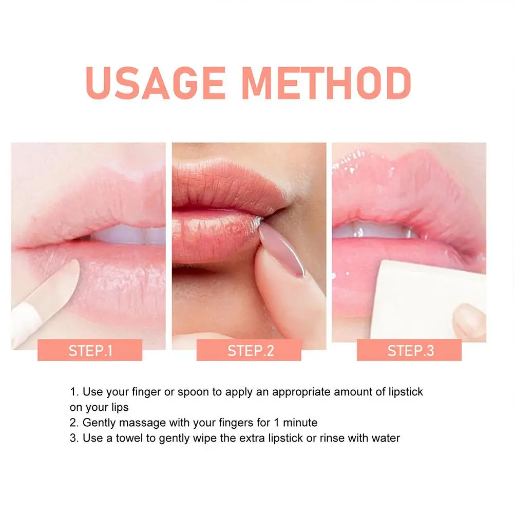 Peach Lip Scrub Exfoliating Lightening Fade Lip Lines Anti Dryness Removing Dead Skin Moisturizing Care Makeup Lip Care