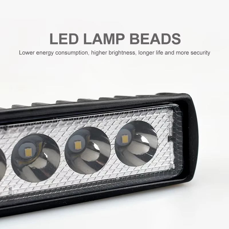 6 LED Super Bright Car Spotlight Driving Fog Lamp 12V Auto Work Light Bar Night Lighting For Motorcycle Offroad 4x4 SUV ATV