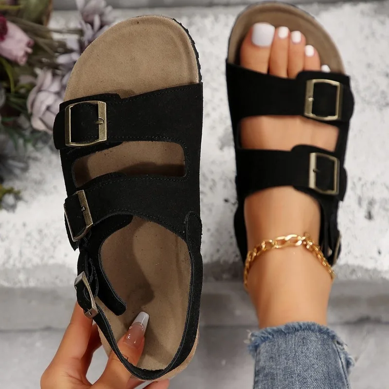 Fashion Women Flat Sandals Rome Sandals Flats Clip Toe Beach  Female Summer New Shallow Shoes for Women Sandalen Luxury