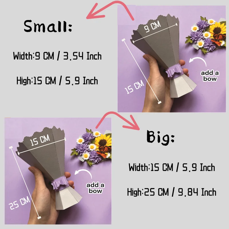 2024 Paper Flower Bouque Vase Candy Gift Box Metal Cutting Dies for DIY Scrapbooking Paper Cards Decorative Crafts Embossing