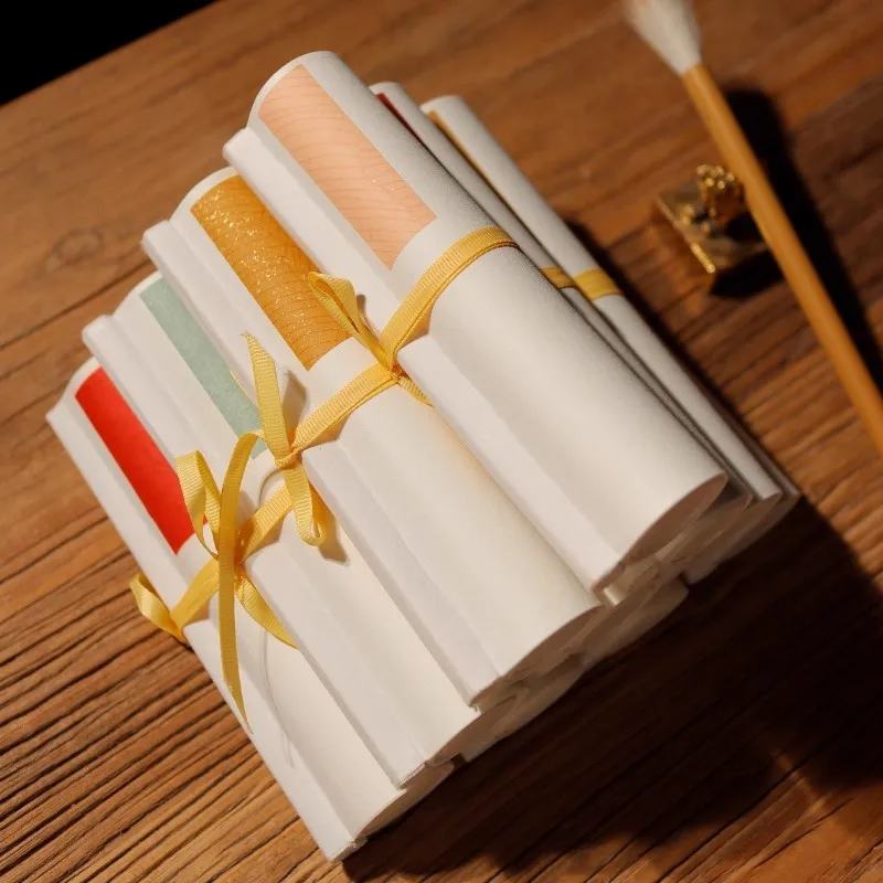 Ready to Write Long Scroll - Blank Wax Dyed Xuan Paper for Chinese Calligraphy & Ink Painting