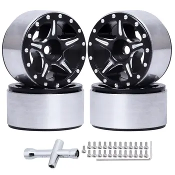 Hobbypark Premium1.0鋁合金防脫輪轂,適用於1/18和1/24遙控攀爬車,遙控車配件 10 最佳銷售 履帶輪 - №5