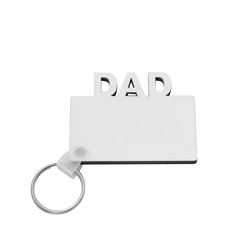 Fashion Sublimation MDF Keychain DIY Creative Keyrings Wooden Keychains For Custom Printing Mother's Day&Father's Day Gift