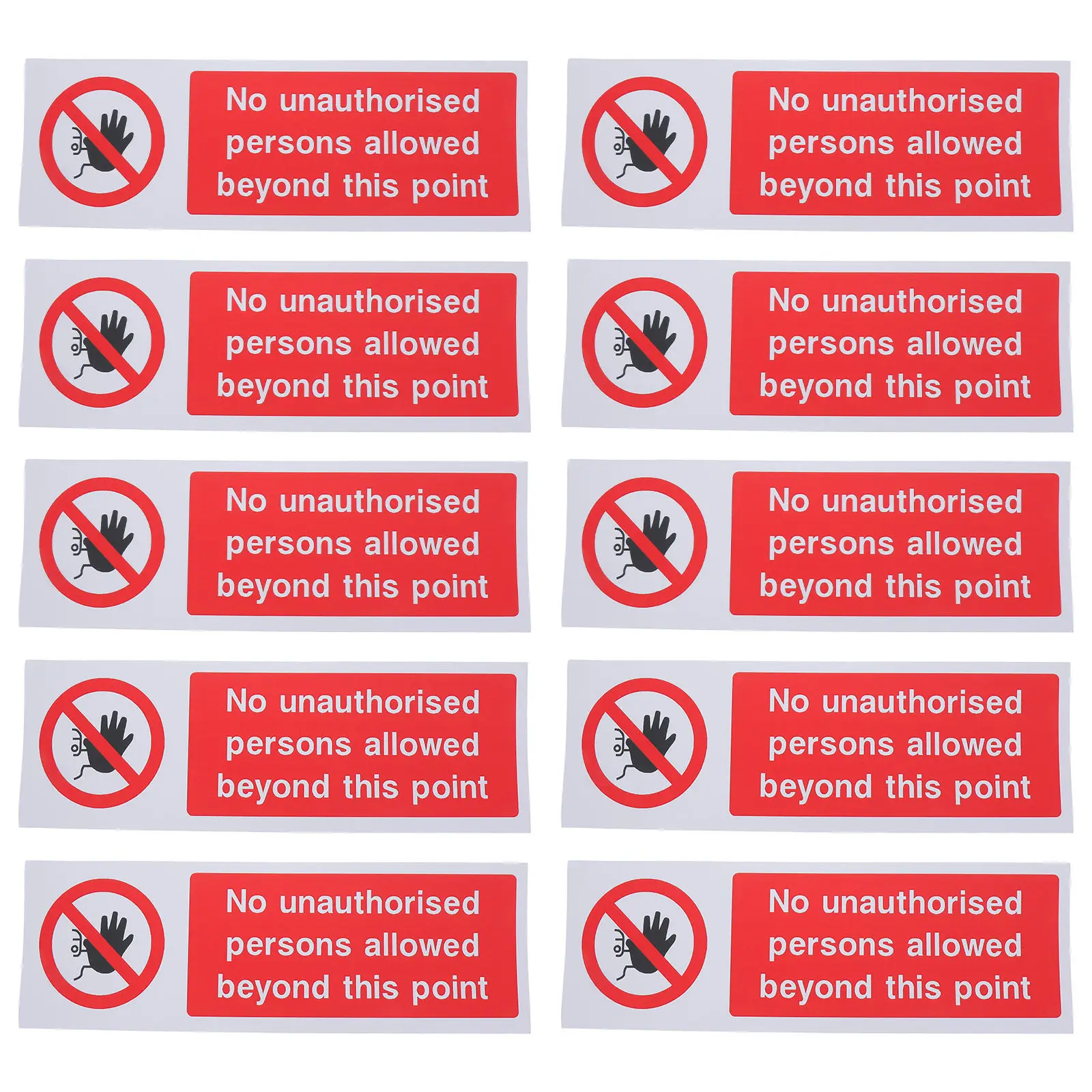

10 шт. наклеек-табличек «Вход запрещен», прочные, для улицы и помещений, предупреждающие знаки безопасности, знаки «Не входить» для зон ограниченного доступа, для обеспечения безопасности