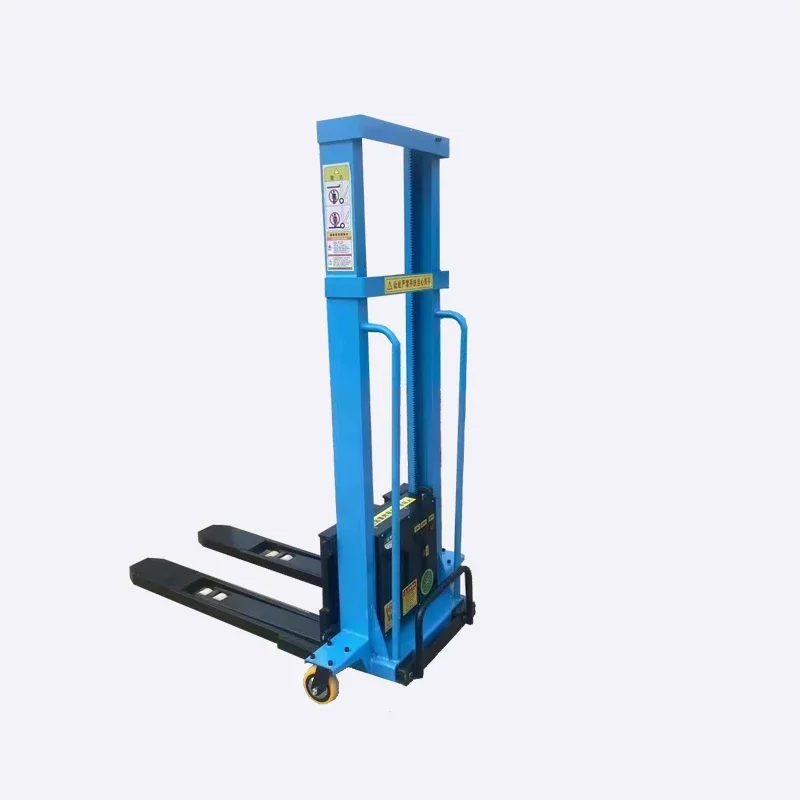 1000kg Self Loading Portable Forklift 500kg Mini Small Hand Manual Semi Electric Self Load Lifting Stacker