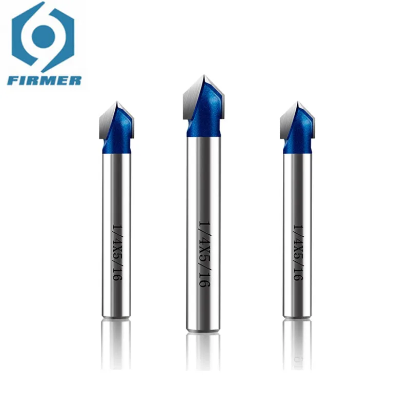 

10 pcs 1/4x1/4 1/4x5/16 1/3/8 1/4 x 1/2 Woodworking 90° Tungsten Steel V-grooving And Trimming Chamfering Cutter