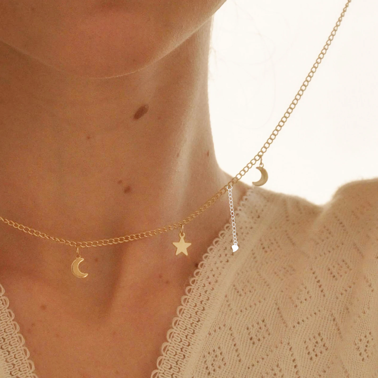 

Silver Necklace Chains Adjustable Extenders Extension for 925 Necklaces