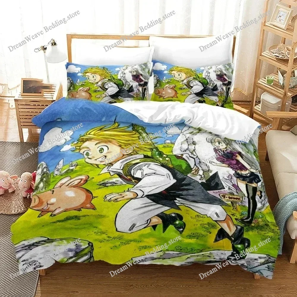 

New Meliodas Bedding Set Single Twin Full Queen King Size Bed Set Adult Kid Bedroom Duvet Cover Sets 3D Print Anime Bed Sheet