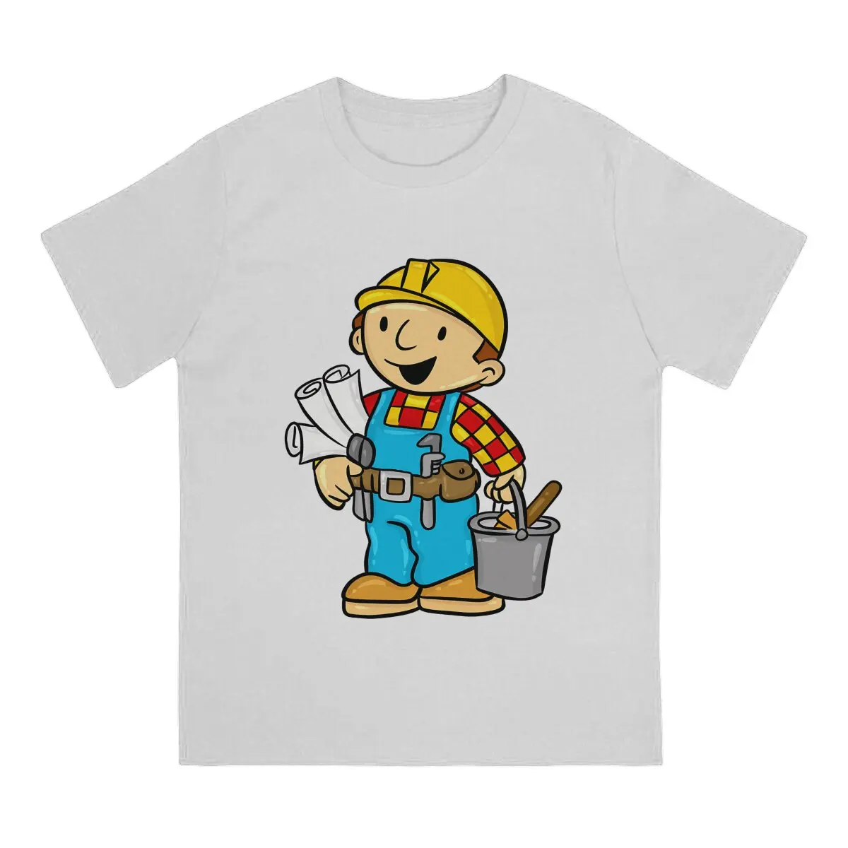 Can We Fix It Funny Repair Man TShirt For Male Bob the Builder Cartoon Clothing Style Polyester T Shirt Soft