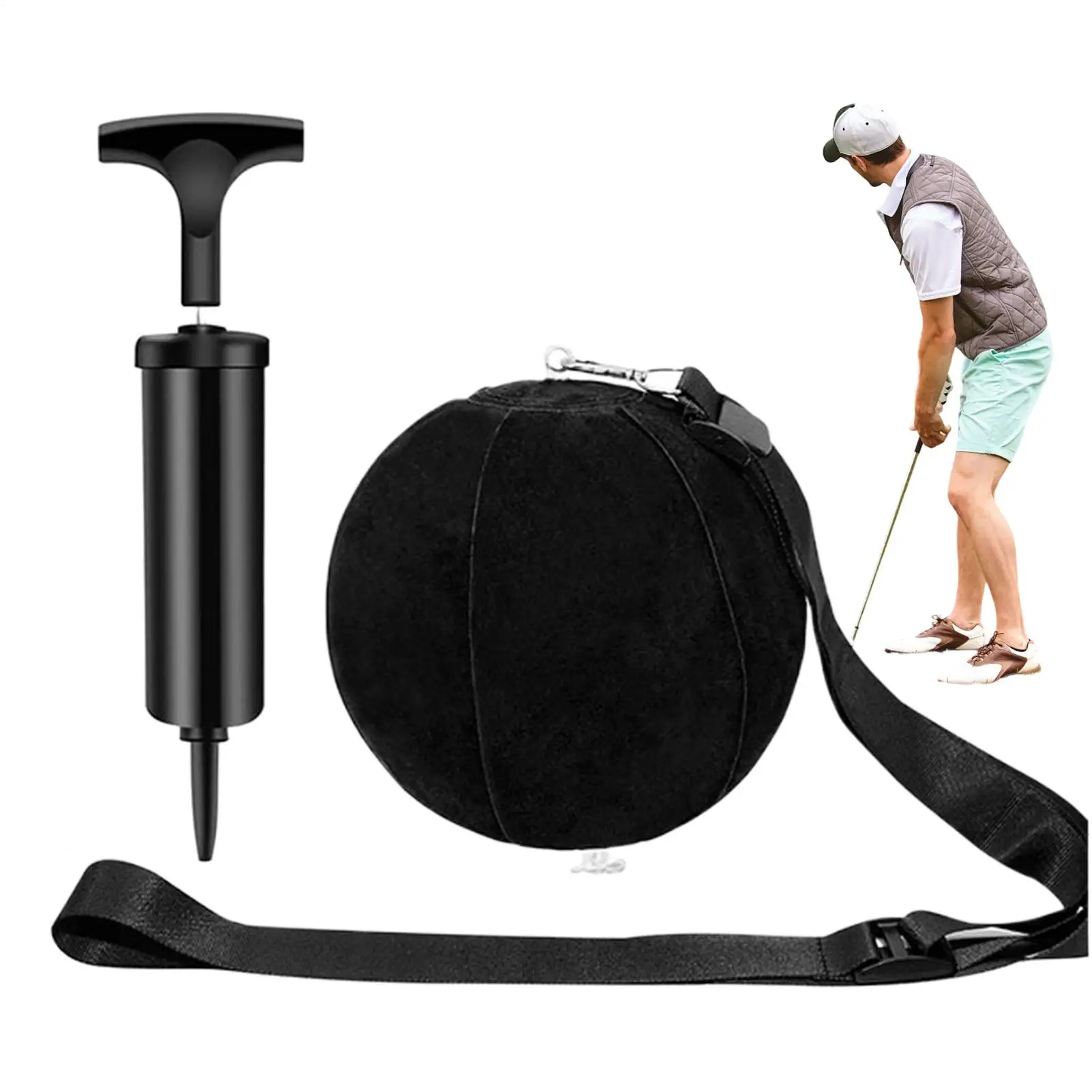 Golf Swing Trainer Ball Inflatable Golf Training Ball for Men Adjustable Swing Postures Corrector Tool for Women Boys Teens