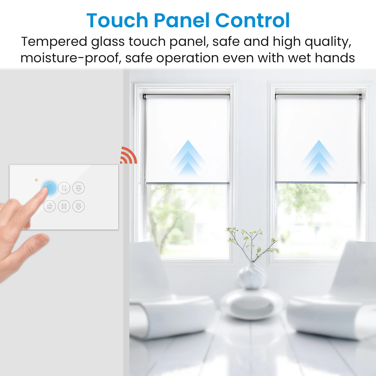 LoraTap-Interruptor de cortina doble Tuya ZigBee 3,0 US para Motor Tubular, porcentaje, Google, Alexa, Control de voz, asistente de hogar, bricolaje