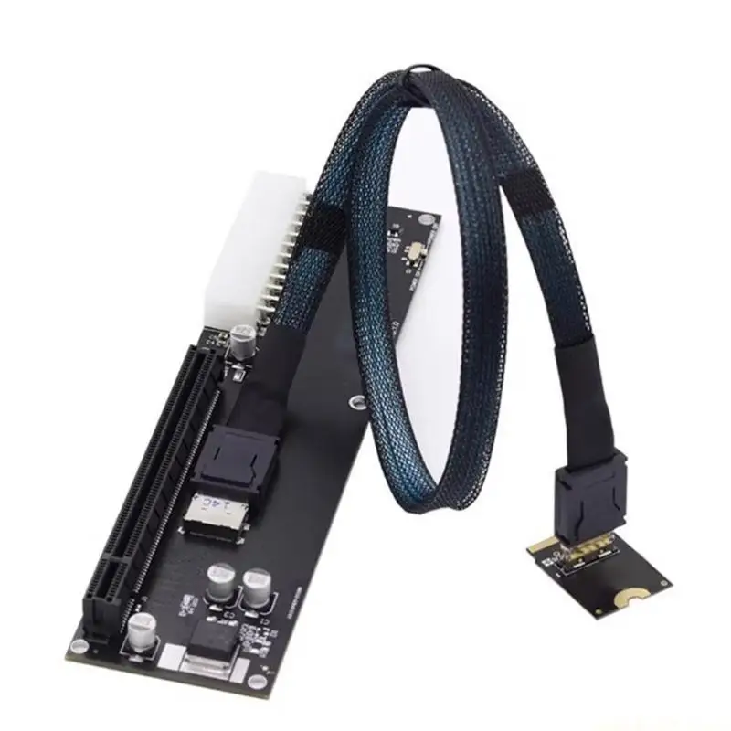 Data Transfer PCIE3.0 Mkey M.2 to Oculink SFF8612 Host Adapters Converters for GPD Max2 External GraphicsCard