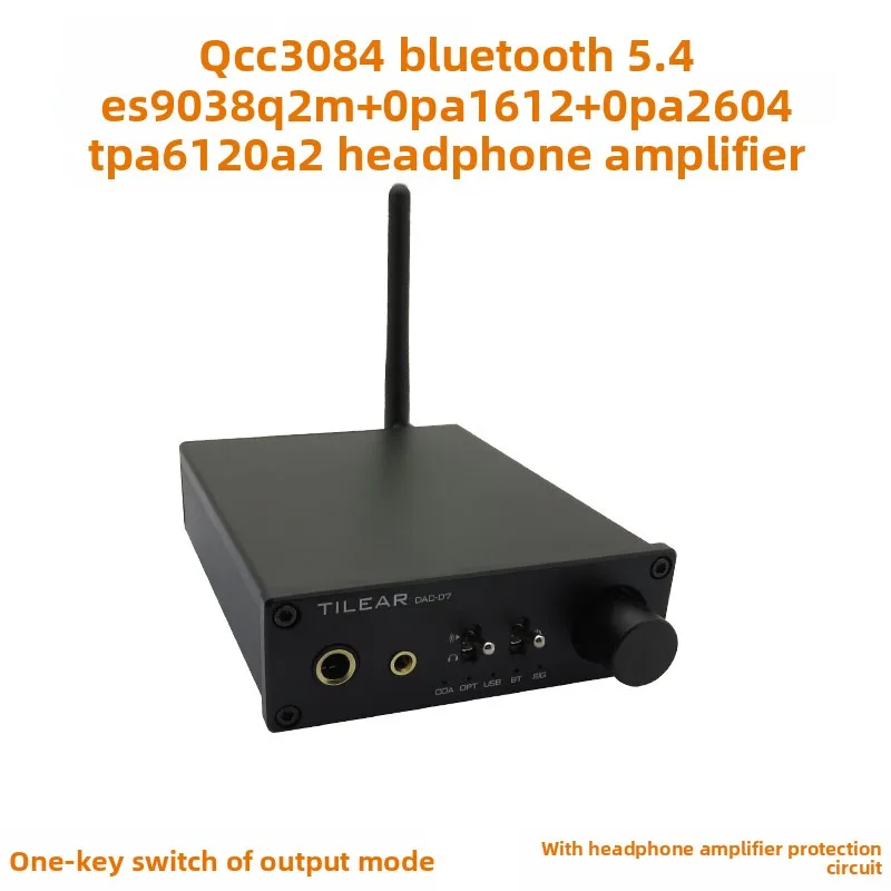 

TILEAR DAC-D7 Декодер TPA6120 Усилитель Bluetooth 5.4 Приемник aptX-HD LDAC