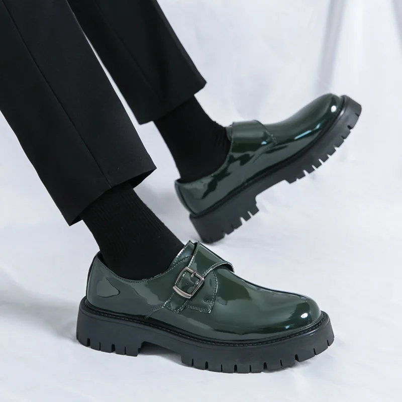 

Итальянские мужские модельные туфли из лакированной кожи, элитные брендовые туфли ручной работы для бизнеса и офиса, модные свадебные оксфорды на платформе, размер 38-46