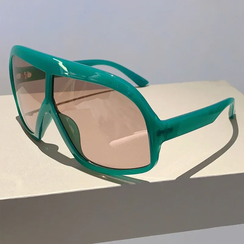 Брендовые дизайнерские солнцезащитные очки в стиле панк большого размера Y2K для женщин и мужчин, модные солнцезащитные очки, модные винтажные роскошные женские очки в большой оправе