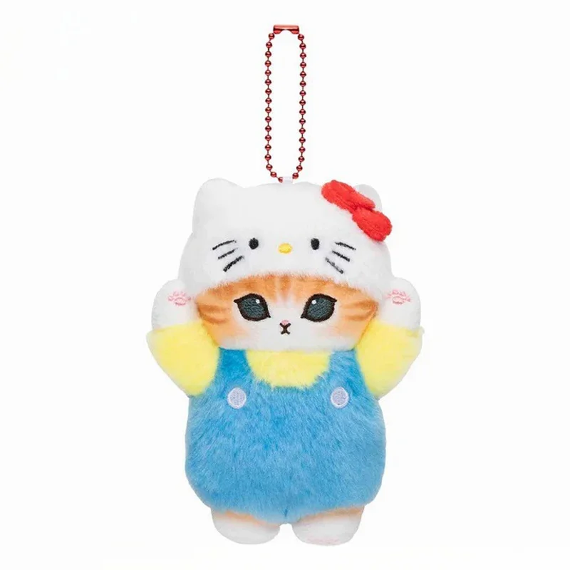 12CM Kawaii Mofusand Cross-Dressing Sanrio Hello Kitty Kuromi Hanyodon Plush keychain pendant Anime plush doll backpack pendant images - 6