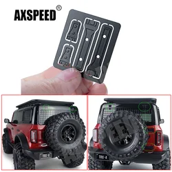 AXSPEED Stainless Steel Tailgate Door Hinge Sheet for TRX-4 TRX4 Bronco 1/10 RC Crawler Car Decoration Accessories Part