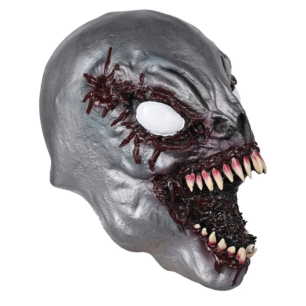 Monster Eddie Brock Maske Gruselig 2024 Film Venem Cosplay Fantasy Kostüm Zubehör Halloween Requisiten Erwachsene Männer Rollenspiel Kopfbedeckung