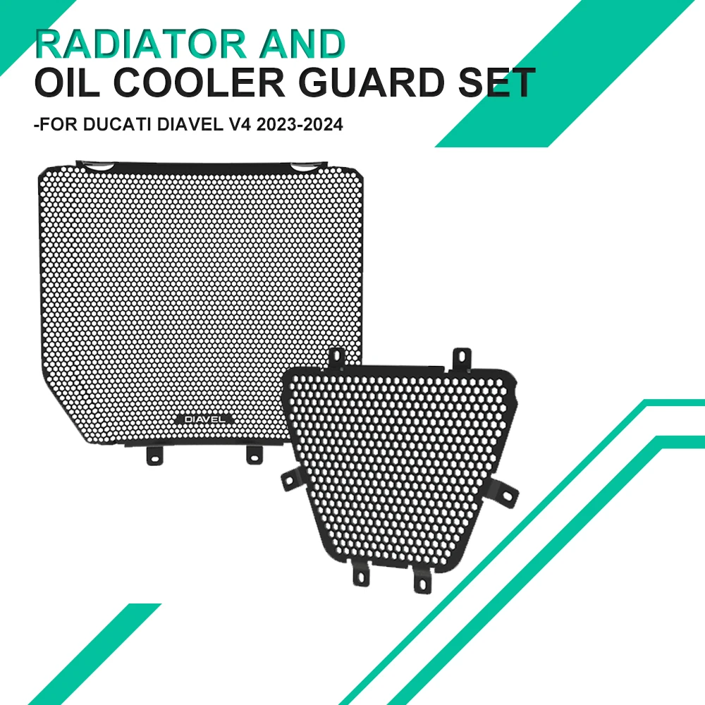 

Защита радиатора для мотоцикла Ducati diвероятно V4 демоel/демоel V4 2023 2024, комплект защитных накладок на гриль и масляный радиатор, защитная алюминиевая деталь