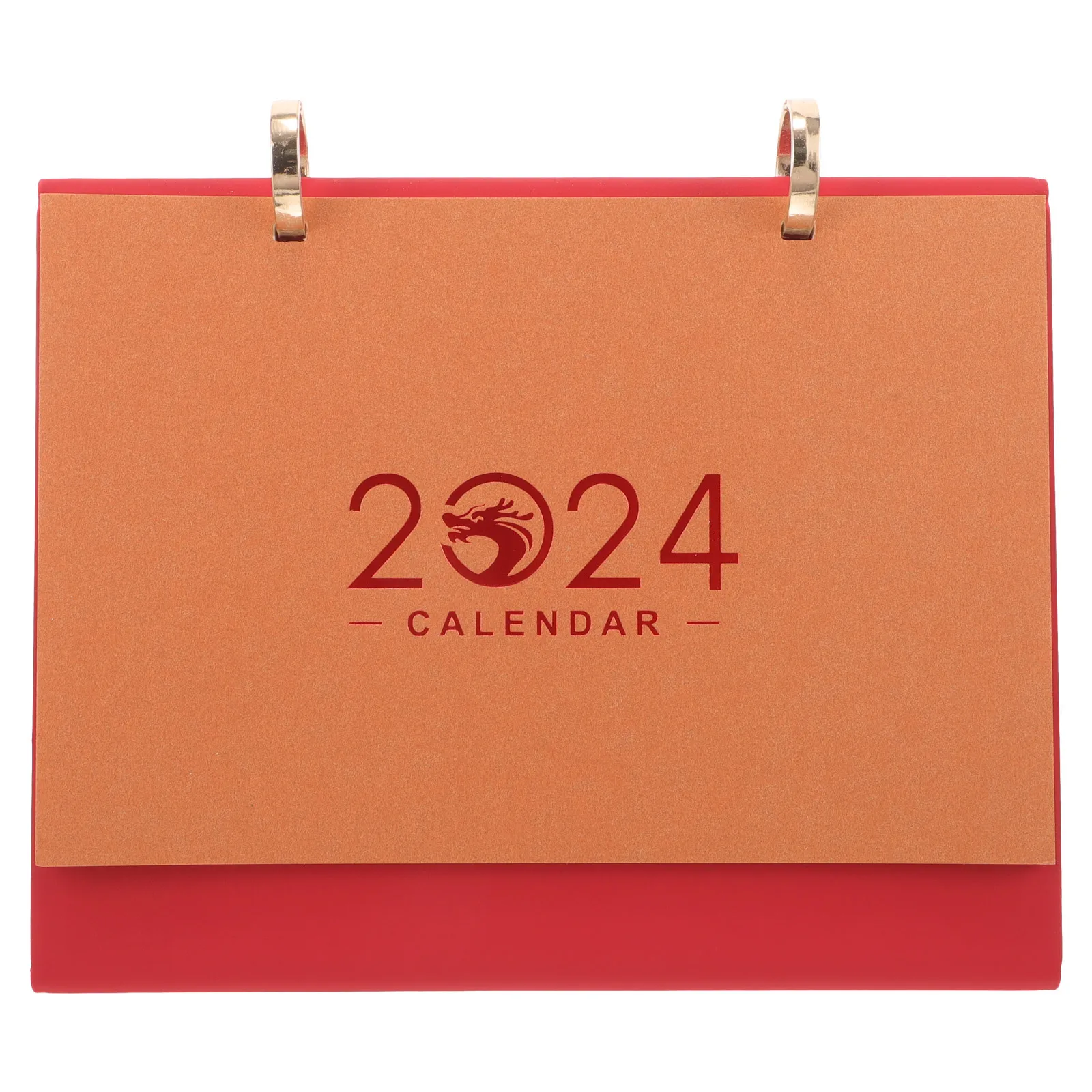 

Настольный календарь на год Дракона, крафт-бумага, металлическое украшение для рабочего стола, офисный учебный стол, календарь, ручная смена даты, портативный 2024