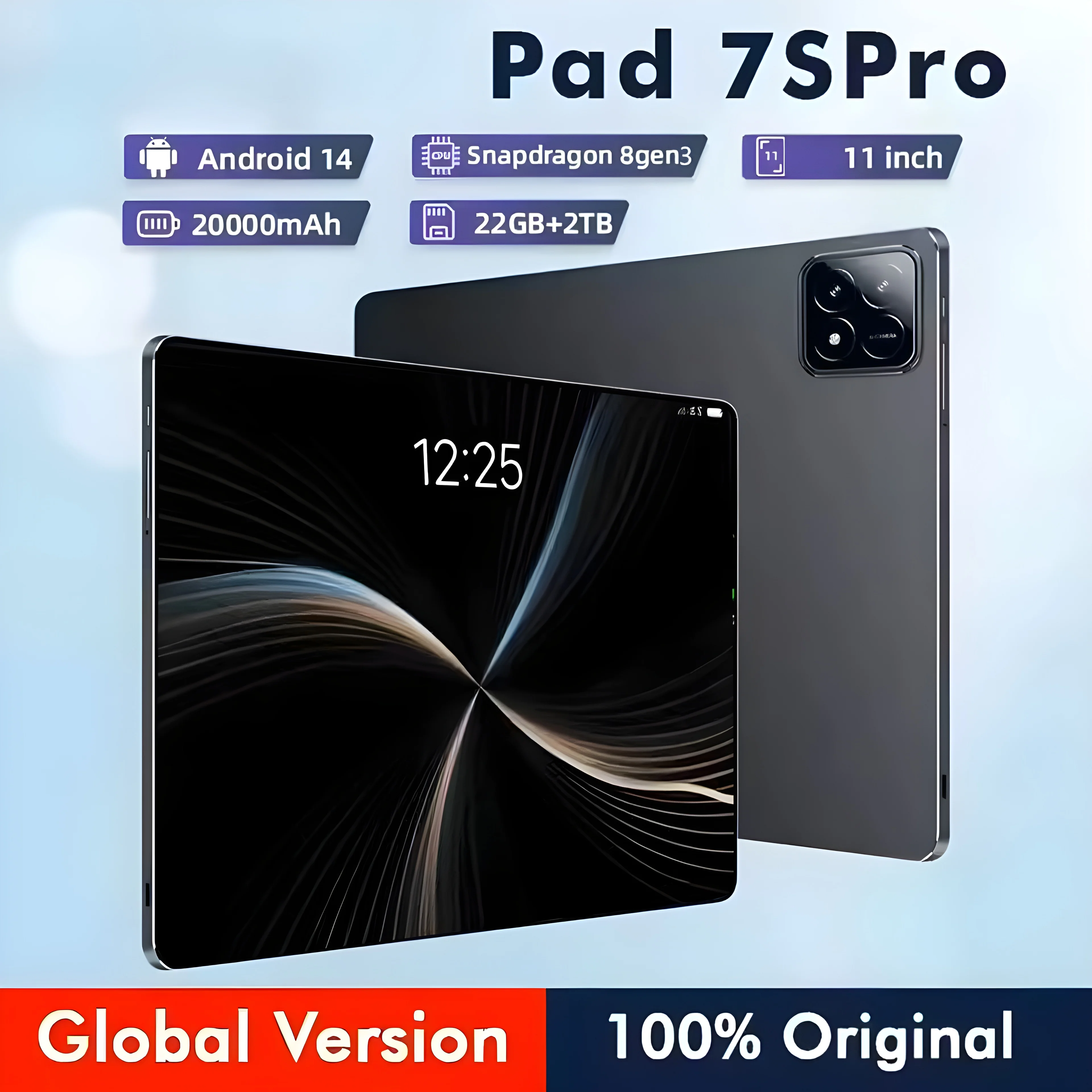 yZ[z2025NO[o Pad 7S Pro ^ubgPC 11C` Android 14 22GB+2TB qp^ubg 10000mAh WiFi 5G fASIM fALbY^ubgPC